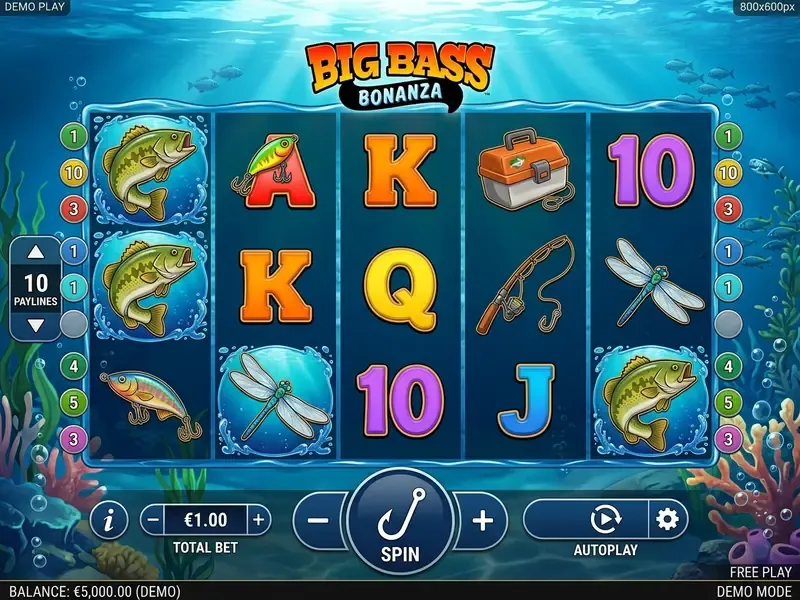 big bass bonanza demo free play interface